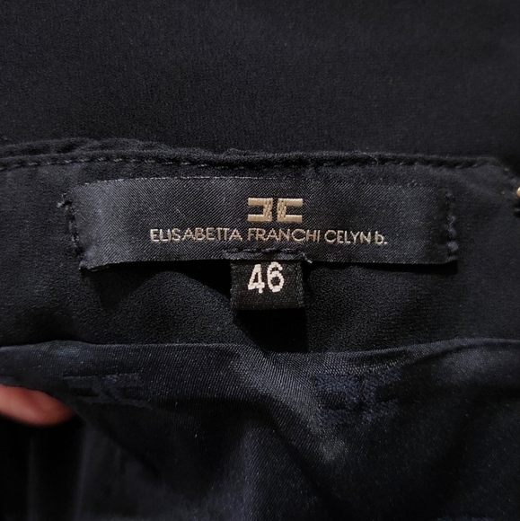 Elisabetta Franchi For Celyn B. LBD Little Black Strapless Sheath Dress Size 46 - Picture 2 of 10